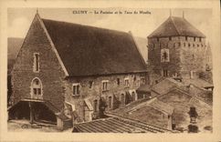 VINTAGE POSTCARD Cluny Farinier and the Tower of the Mill