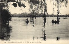 CPA Enghien Les Bains Un Coin du Lac