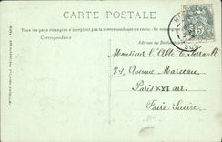 POSTAL Mesnilval de la VENDIMIA la hora del baño