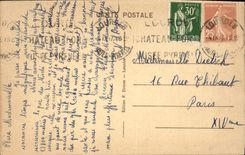 VINTAGE POSTCARD Biarritz the Beach