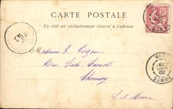 VINTAGE POSTCARD Mers Les Bains the Beach has High Marie