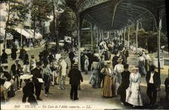 VINTAGE POSTCARD Vichy a Corner De I' Allee Covered