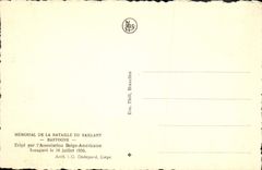 VINTAGE POSTCARD Memorial Of the Battle Of Projecting Bastogne