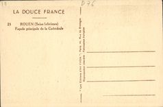 VINTAGE POSTCARD Rouen Principal Frontage Of the Cathedral