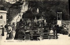 POSTAL Loudes de la VENDIMIA la cueva