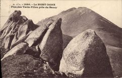 VINTAGE POSTCARD the Mount Gilds Peaks Of the Three Girls Request Of Sancy