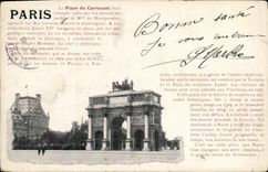 VINTAGE POSTCARD Paris the Place Of the Carousel