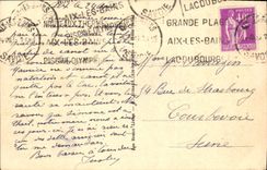 VINTAGE POSTCARD Aix Les Bains Sea Of Clouds Seen from of the Revard Mount