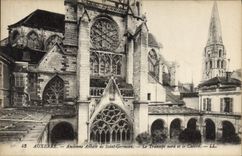 VINTAGE POSTCARD Auxerre Old Abbave Of Saint Germain the northern transept and the cloister
