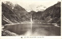 VINTAGE POSTCARD Surroundings of Luchon the Lake Oo
