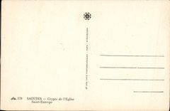 CPA Saintes Crypte de l'eglise Saint Eutrope