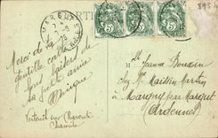 El castillo de la POSTAL de la VENDIMIA de la sexta tapicería de Verteuil del unicornio el unicornio restablece Cheval