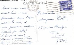 POSTAL de la VENDIMIA pesada la basílica y el cuadrado