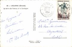 MODERN CARD Libourne the Hillock of Fronsac and the Dordogne