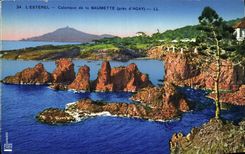 VINTAGE POSTCARD Esterel Creek Of Baumette close to Agay