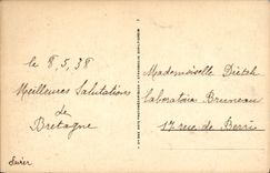 VINTAGE POSTCARD Treboul the Point Of the White Rocks