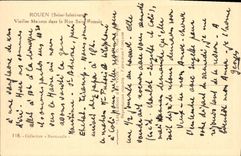 VINTAGE POSTCARD Rouen Out-of-date Houses In the Street Romain Saint