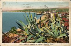 POSTAL de la VENDIMIA Niza vista de la bahía del castillo de los ángeles