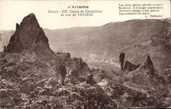 VINTAGE POSTCARD Auvergne Cantal Chaos De Casteltinet And Vue De Thiezac