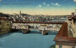 CPA Firenze Lung Arno Coi Tre Ponu