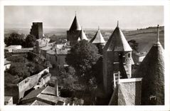 CPA Carcassonne La Cite Interieur de la Cite