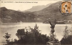 CPA Lac D'Annecy Saint Michel et le Chateau de Duingt