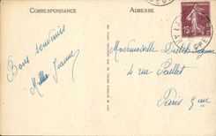 VINTAGE POSTCARD Picturesque Ardeche Road of Jaujeac the Roadway of the Giants Lava of old volcanos