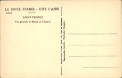 CPA Saint Tropez Vue Generale et Massif de l'Esterel