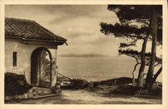 VINTAGE POSTCARD Soft France Dimensions Azure