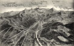 CPA L'Auvergne Vallee Du Mont Dore Vue Generale Des Puys