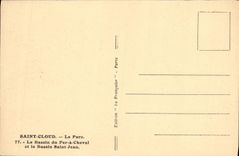 VINTAGE POSTCARD Saint Cloud the Park the Basin Of the Horseshoe And the Holy Basin Jean