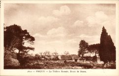 VINTAGE POSTCARD Frejus the Theater Romain Road De Bezon