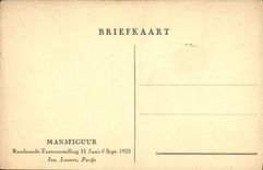 Lumbrera de Mansfiguur Rembrandt Rembrandt de la POSTAL de la VENDIMIA