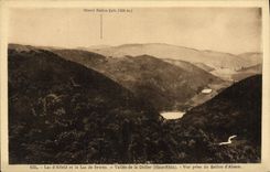VINTAGE POSTCARD Large Balloon Lake D' Alfeld And the Lake De Sewen Valley To pare balloon of Alsace Seen from