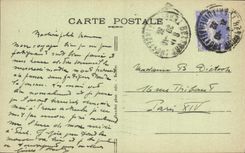 VINTAGE POSTCARD Belfort Places Republic the castle and the lion