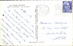 MODERN CARD the Dimension Of Cannes Azure the Small cross