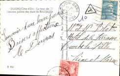 MODERN CARD Dijon the Tower Of the old palate of the Dukes of Burgundy