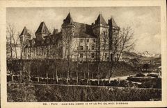 POSTAL Pau Enrique de la VENDIMIA y el pico de la D del sur Ossau