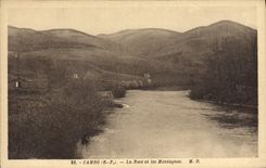 VINTAGE POSTCARD Cambo Nive And Mountains