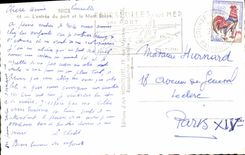 CPM Nice L'entree du port et le Mont Boron Bateau