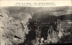 VINTAGE POSTCARD Regnault Castle Seen on Braux Levrezy taken of the Four Aymon Wire