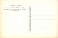 CPA Carcassonne Perspective exterieure sur le chateau La Tour Pinte