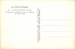 VINTAGE POSTCARD Carcassonne the ISCED external View on the castle the Tower Pint