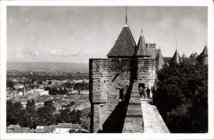 VINTAGE POSTCARD Carcassonne the ISCED the covered way making it tower of quotes