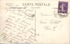 VINTAGE POSTCARD Nickle silver Old women galleries Left bank