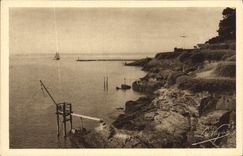 VINTAGE POSTCARD Pornic Rocks Towards Noveillard