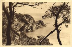 VINTAGE POSTCARD Brusc On Sea the Rocks De Monsalvat