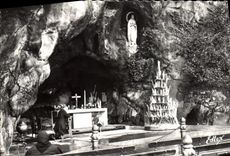 POSTAL MODERNA pesado la cueva milagrosa cuyo el nuevo puente de mármol del horno de los Pyrenees