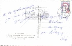 POSTAL MODERNA pesado la cueva milagrosa cuyo el nuevo puente de mármol del horno de los Pyrenees