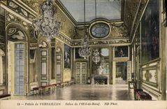 Paladar de la POSTAL de la VENDIMIA de la sala de estar de Versalles del ojo del buey